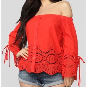 Off the shoulder blouse